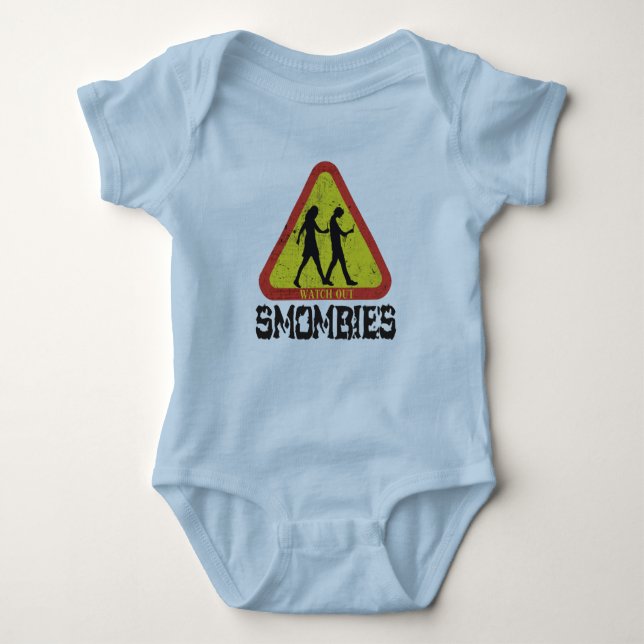 Watch out Smombies Baby Bodysuit (Front)