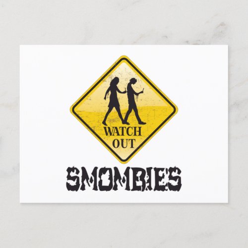 Watch out Smombies Postcard