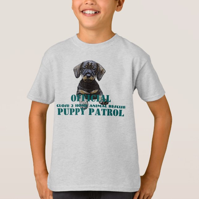 Watch out, the puppy patrol is on it! T-Shirt (Front)