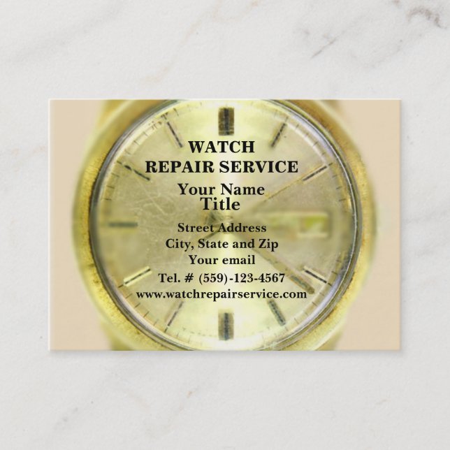 Watch Repair Business Card (Front)