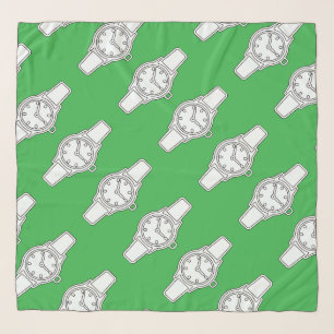 Watch Repeat Fashion Accessory Brt Green Scarf