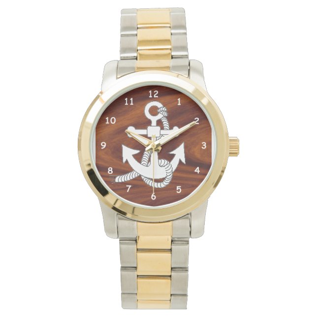 Watch - Ship Anchor on wood (Front)
