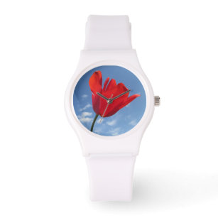 Watch - Sporty - Red Tulip Blue Sky