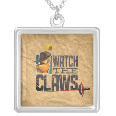 Watch The Claws Silver Plated Necklace