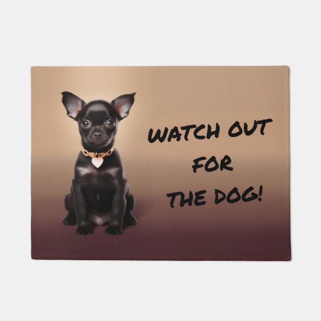 Watch the dog! / Beware of the dog! Doormat (Front)