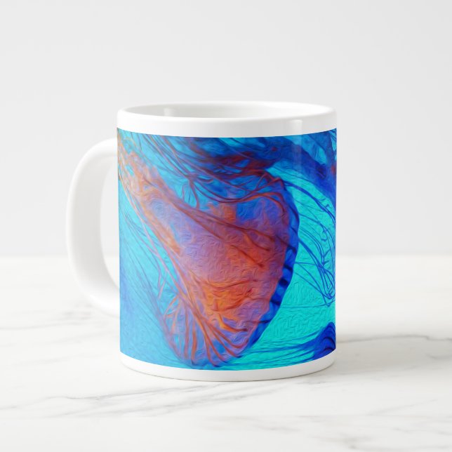 Watch the Flow of the Jelly Glow Large Coffee Mug (Front Left)