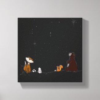 Watch the Stars Stretched Canvas Print