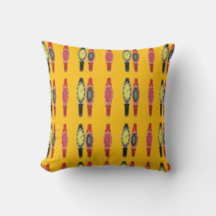 WATCH The Time Yellow  Throw Pillow