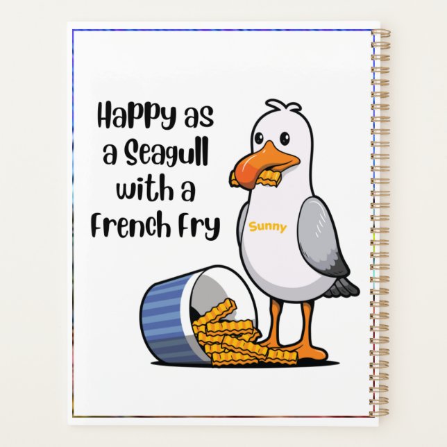 Watch the TRAM car and Sunny Seagull eating fries Planner (Back)