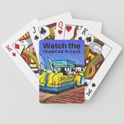 Watch the TRAMCAR Please Wildwood  boardwalk  Poker Cards