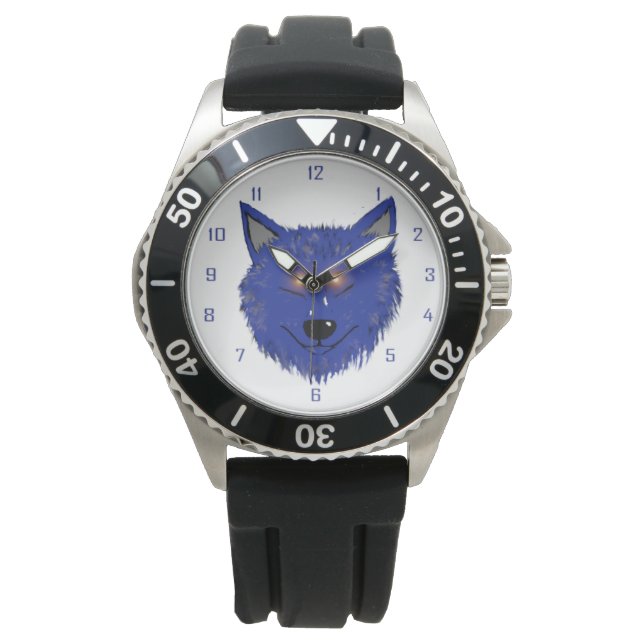 Watch the Wolf Brand Blue Wolf Sports Watch (Front)