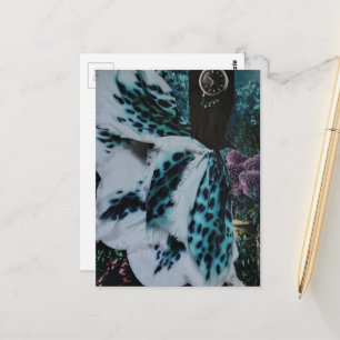 Watch the Woman Dancing A Surreal Collage Postcard