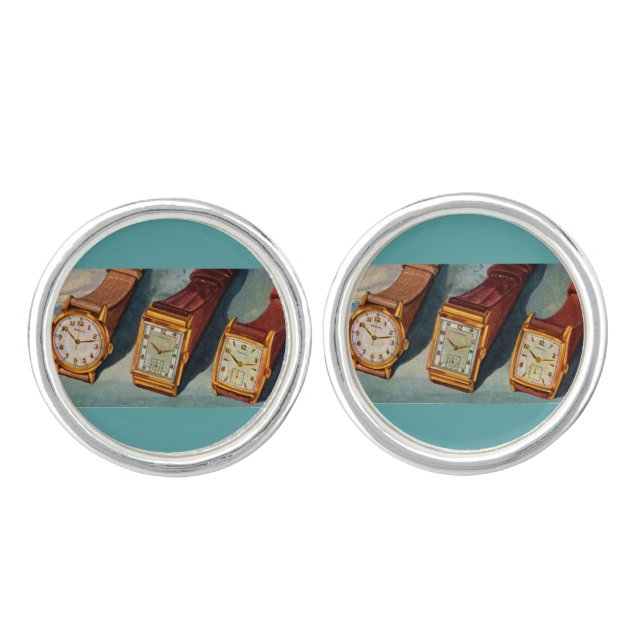 watch this! 1940s wristwatches cufflinks (Front)