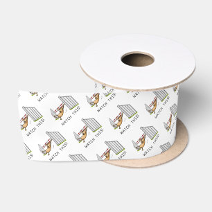 Watch This! Dog - agility funny swinging dog Satin Ribbon