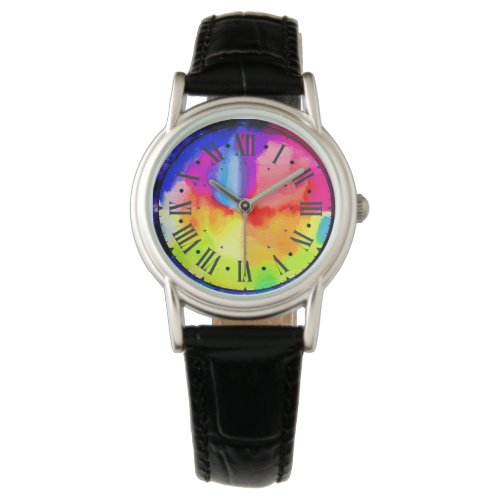 watch with colorful dial