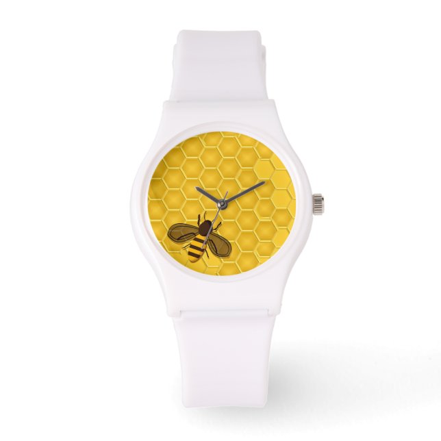 Watch with Golden Honeycomb and Honeybee (Front)