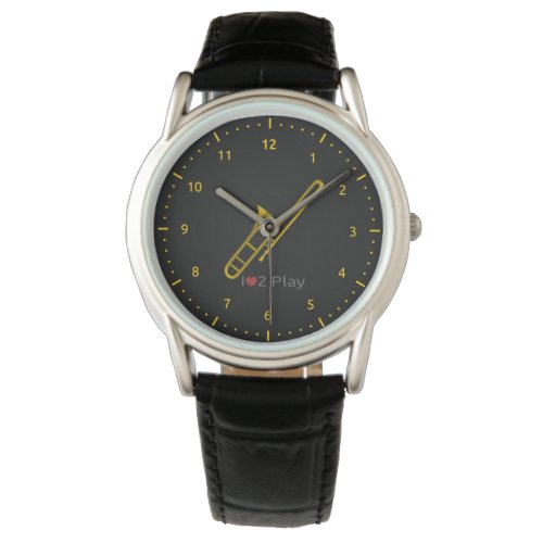 Watch with illustration of a trombone