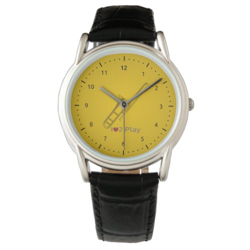 Watch with illustration of a trombone