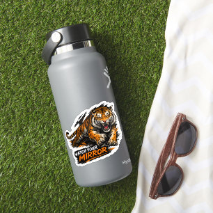 Watch Your Mirror Tiger Sticker