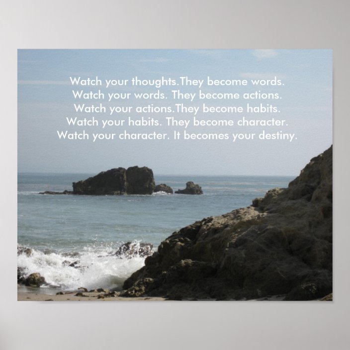 watch your thoughts they become words huge poster