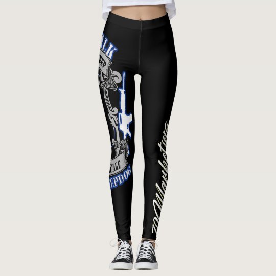 thin blue line workout leggings