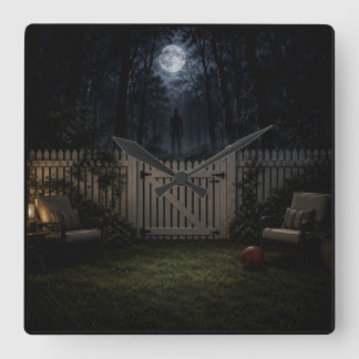 Watcher Beyond the Gate Horror Wall Clock