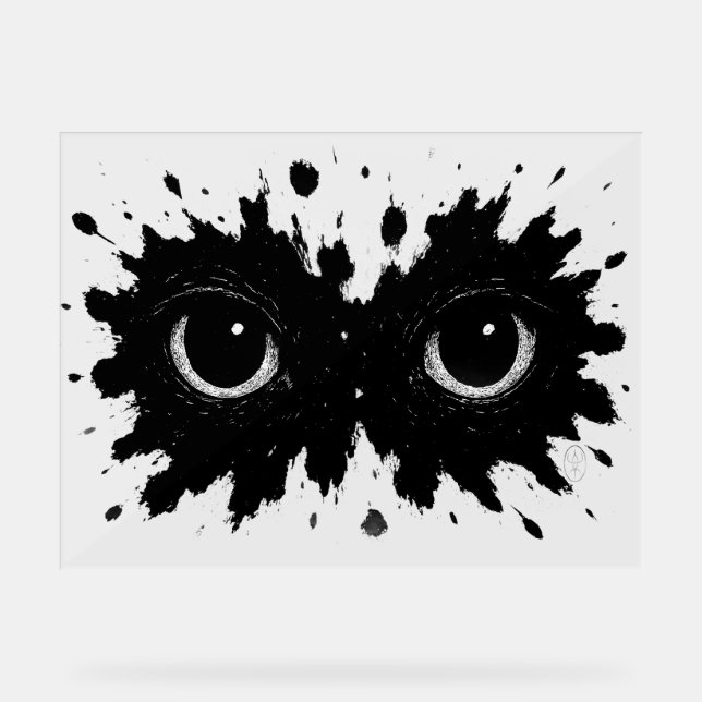 Watcher in the Ink: Eye‑Blot Sigil Acrylic Sign (Front)