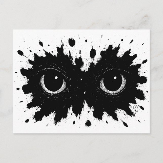 Watcher in the Ink: Eye‑Blot Sigil Postcard (Front)