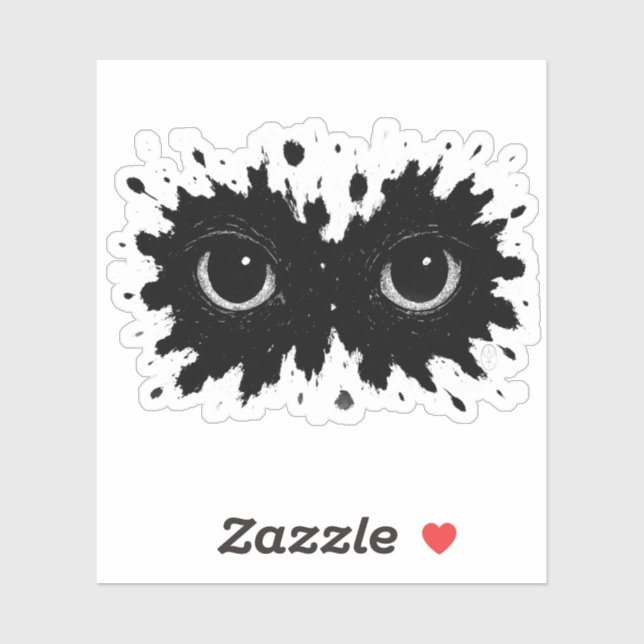 Watcher in the Ink: Eye‑Blot Sigil Sticker (Sheet)