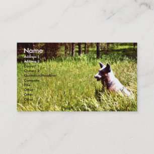 Watcher in the Woods Dog business card profile art