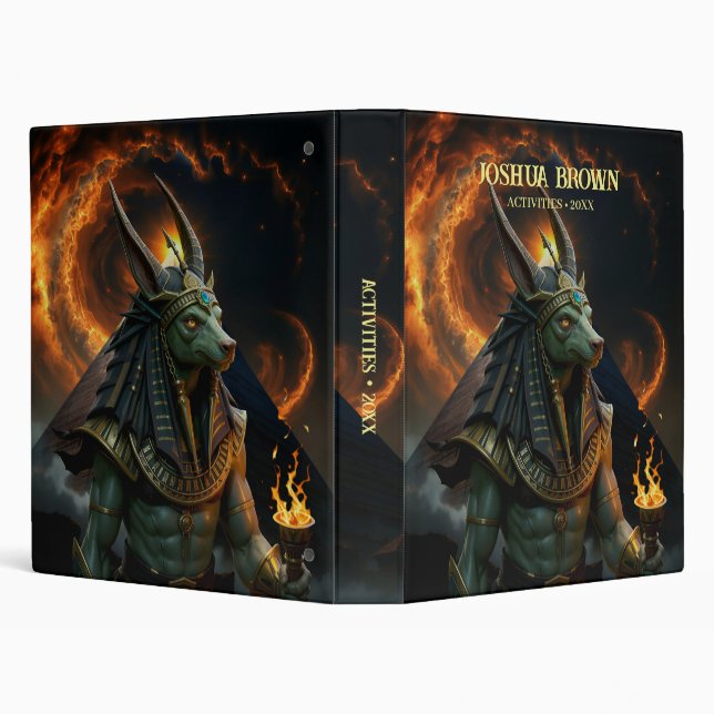 Watcher of the Afterlife – Anubis.   3 Ring Binder (Background)