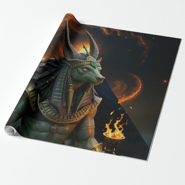 Watcher of the Afterlife – Anubis.  Wrapping Paper (Unrolled)
