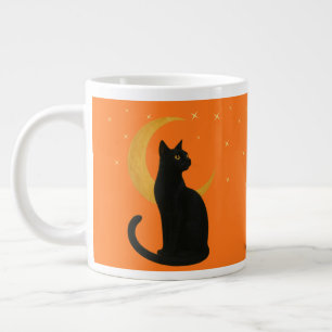 Watcher of the Night – Halloween Black Cat  Giant Coffee Mug