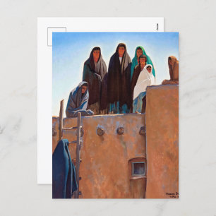 Watchers From the Housetop by Maynard Dixon Holiday Postcard