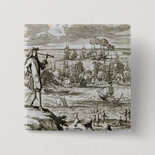 Watching a Sea Battle Through a Telescope, illustr Button (Front)