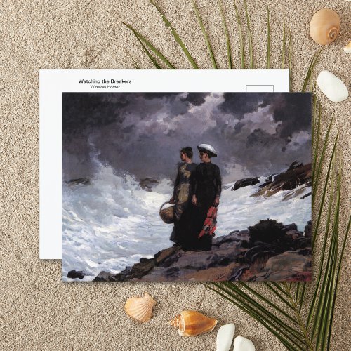 Watching Breakers Seascape Winslow Homer Postcard
