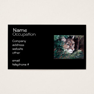 Wildlife Business Cards Templates Zazzle Watching Cougar Business Card