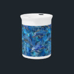 Watching Dolphins Alcohol Ink Porcelain Pitcher<br><div class="desc">Watching Dolphins Alcohol Ink Porcelain Pitcher</div>