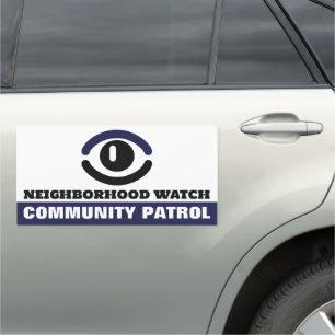 Watching Eye, Neighborhood Watch Community Patrol Car Magnet