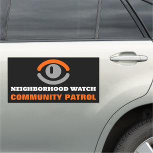 Watching Eye, Neighborhood Watch Community Patrol Car Magnet