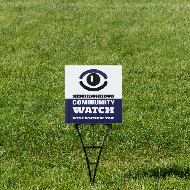 Watching Eye, Neighborhood Watch Warning Sign (Insitu)