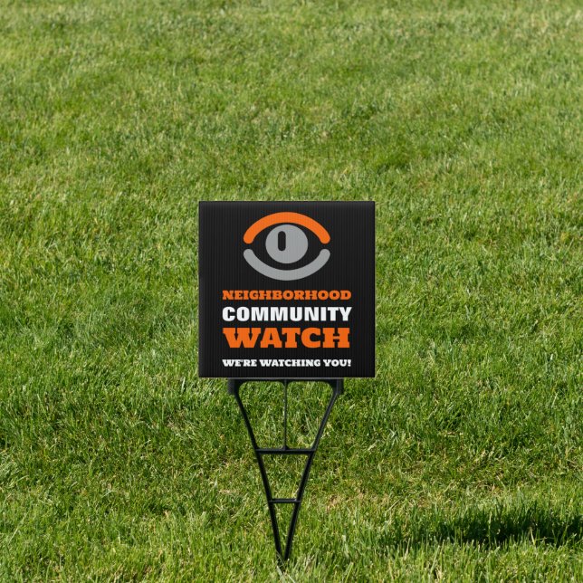 Watching Eye, Neighborhood Watch Warning Sign (Insitu)