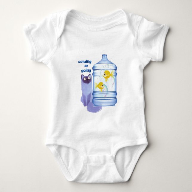 watching fish as meal T-Shirt Baby Bodysuit (Front)