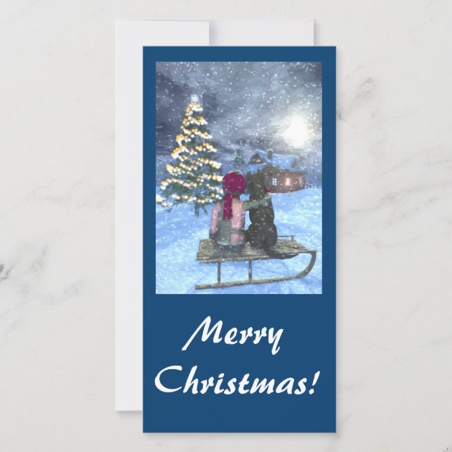 Watching for Santa Christmas Card (Front)