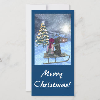 Watching for Santa Christmas Card