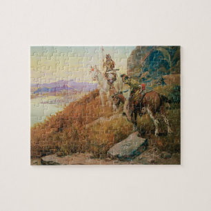Watching for the White Man's Boats by OC Seltzer Jigsaw Puzzle