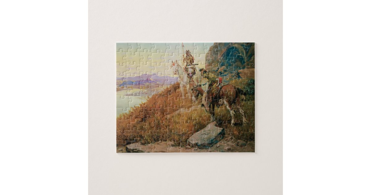 Watching for the White Man's Boats by OC Seltzer Jigsaw Puzzle | Zazzle