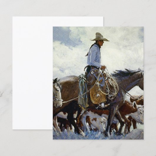 “Watching Him Move” Western Art By WHD Koerner (Front/Back)