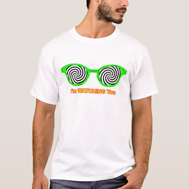 Watching Hypnotize Sunglasses Green Rim The MUSEUM T-Shirt (Front)