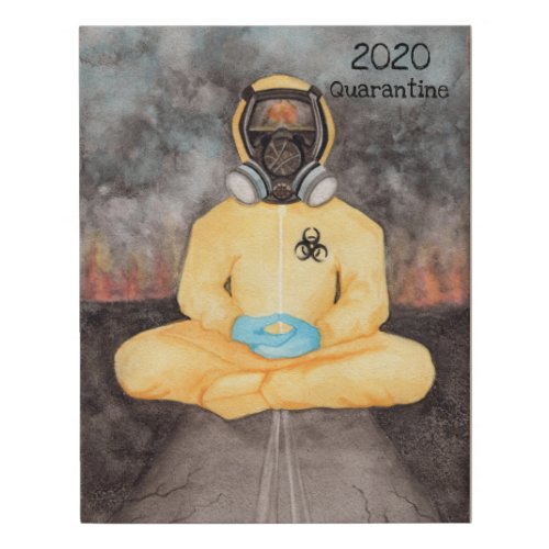 Watching It Burn Hazmat Yoga 2020 Art Piece Faux Canvas Print